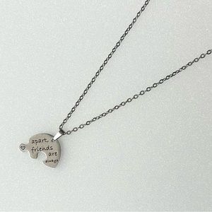 Vintage Puzzle Piece Pendant Necklace 18” Stainless Steel